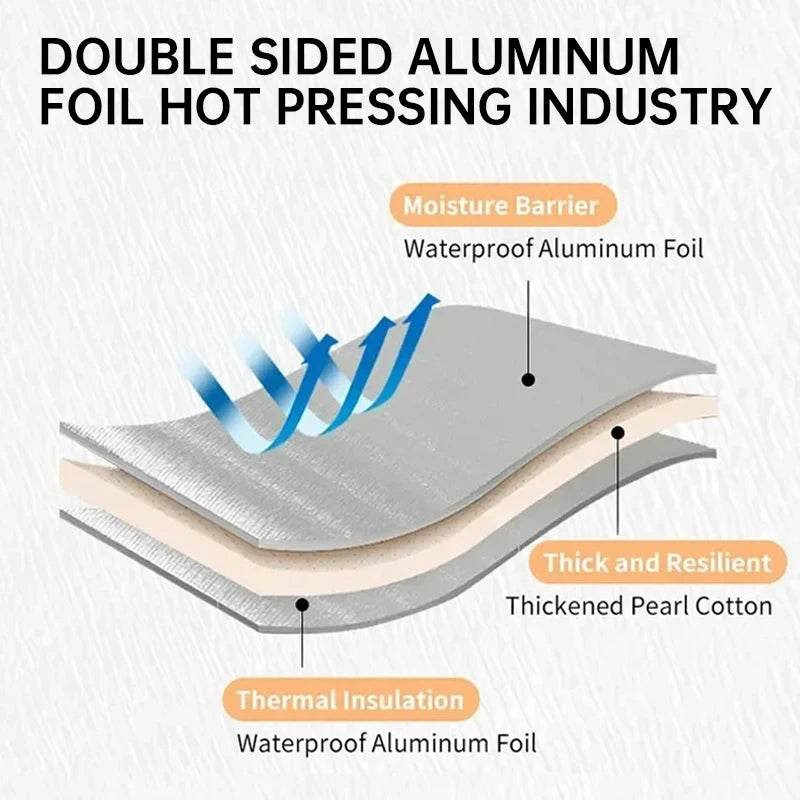 Outdoor Picnic Moisture-Proof Pad Double-Sided Thick Aluminum Film Waterproof Beach Mat Portable Tent Floor Mat Camping Mat - My Chroma Cart