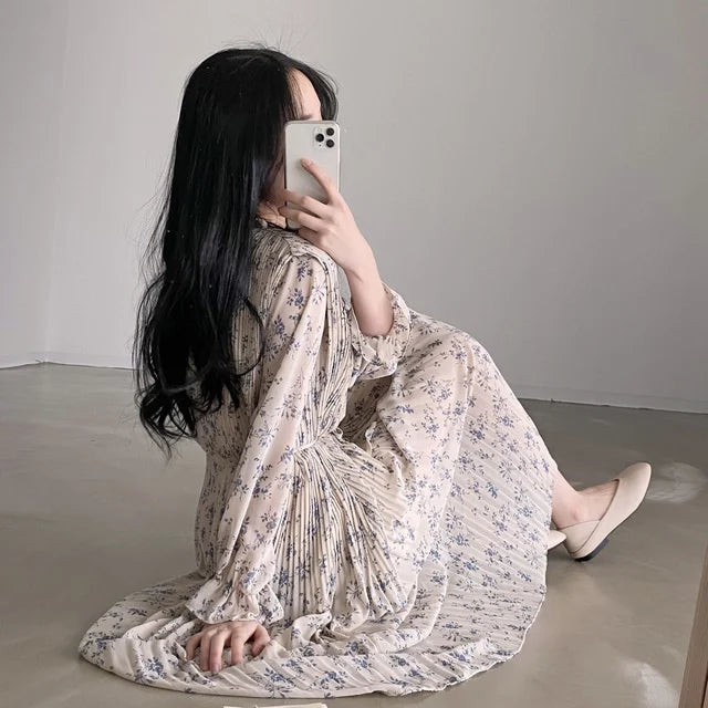 Women’s Floral Puff Sleeve Dress