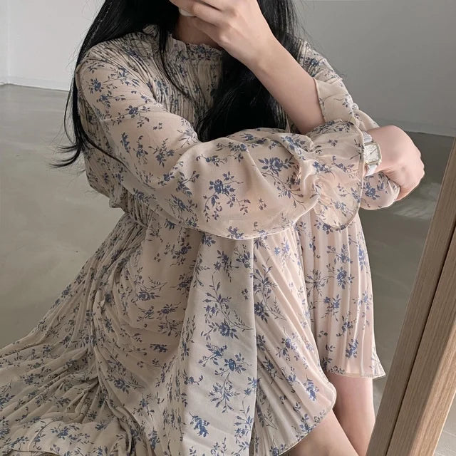 Women’s Floral Puff Sleeve Dress