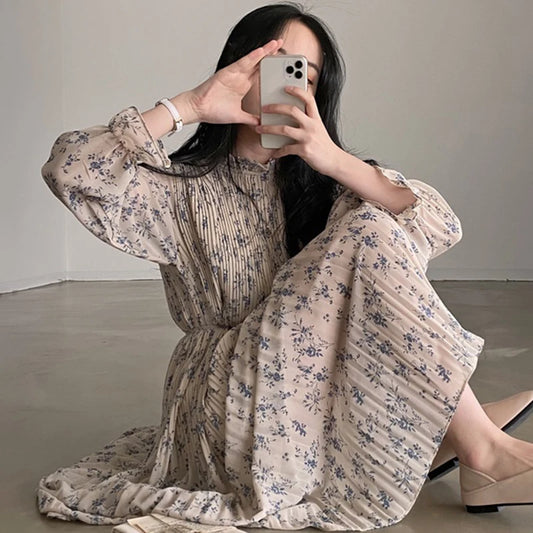 Women’s Floral Puff Sleeve Dress