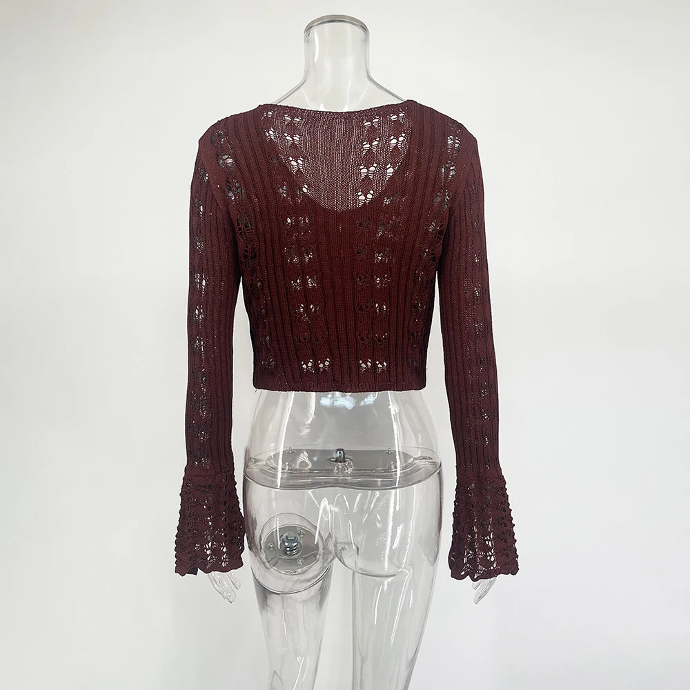 Tuularose Knitted V-Neck Top