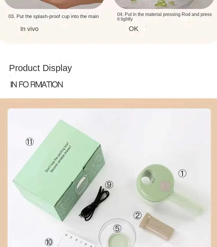 4-in-1 Electric Vegetable Cutter