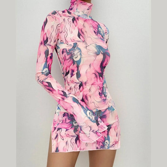 Women’s Y2K Mesh Vintage Dress