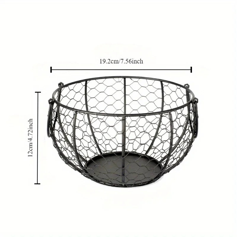 Metal Wire Egg Basket Chicken Holder