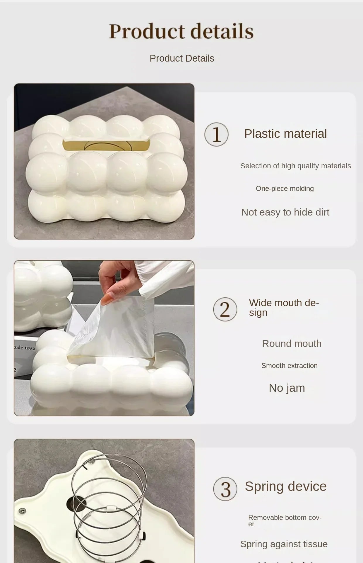 Cute Cloud Design Tissue Box Organizer for Home