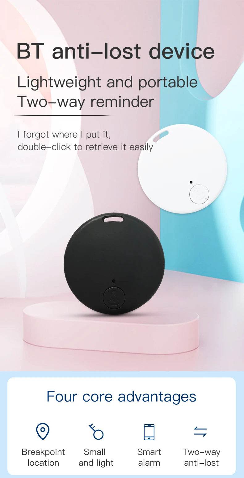 Mini GPS Locator AntiLost Alarm Wallet Keychain Smart Tag Bluetooth-Compatible Tracer Keychain Dog Pet Child Tracker Key Finder - My Chroma Cart