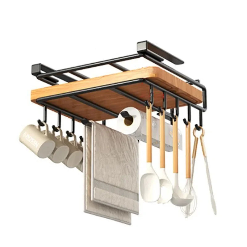 Kitchen Hanging Organizer Rack with Hooks