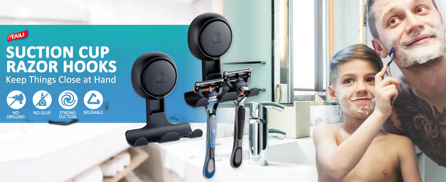 TAILI Suction Cup Shower Razor Hooks