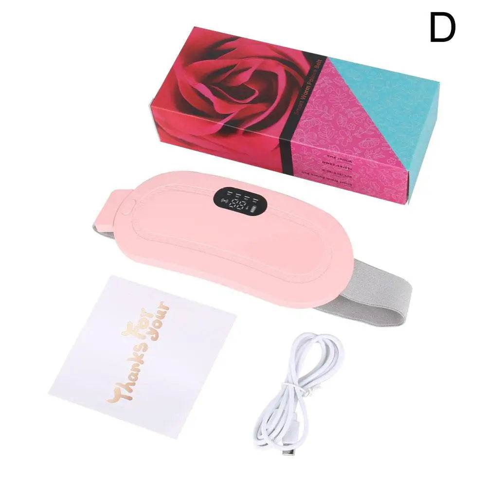Electric Period Cramp Massager Vibrating Heating Belt for Menstrual Waist Stomach Abdominal Warm Belt for women use - My Chroma Cart