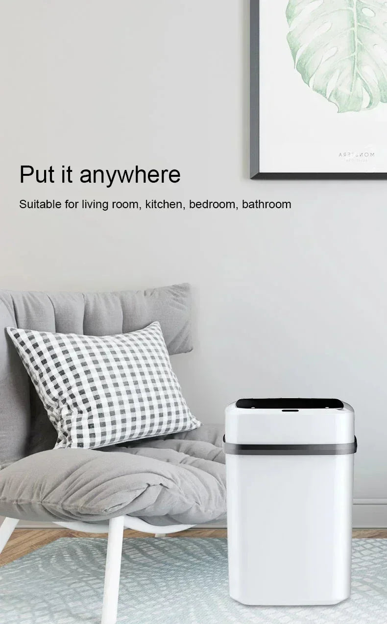13L Touchless Automatic Sensor Trash Can for Home