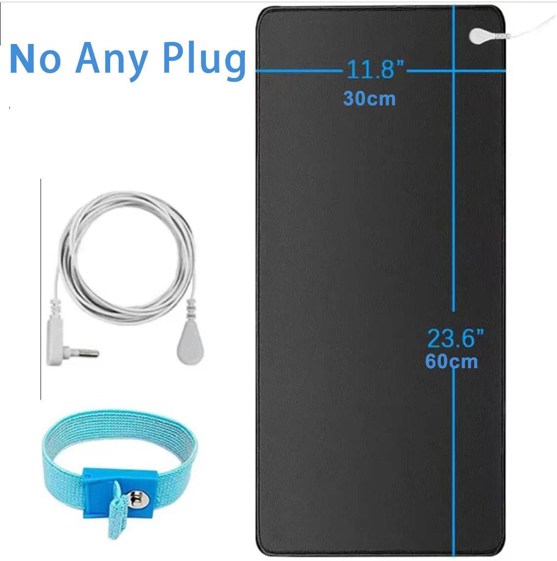 Earthing Mat with Wristband Soft PU Grounding Mat Pad Healthy Balance for Anxiety Relief & Better Sleep Earth Connected Therapy - My Chroma Cart