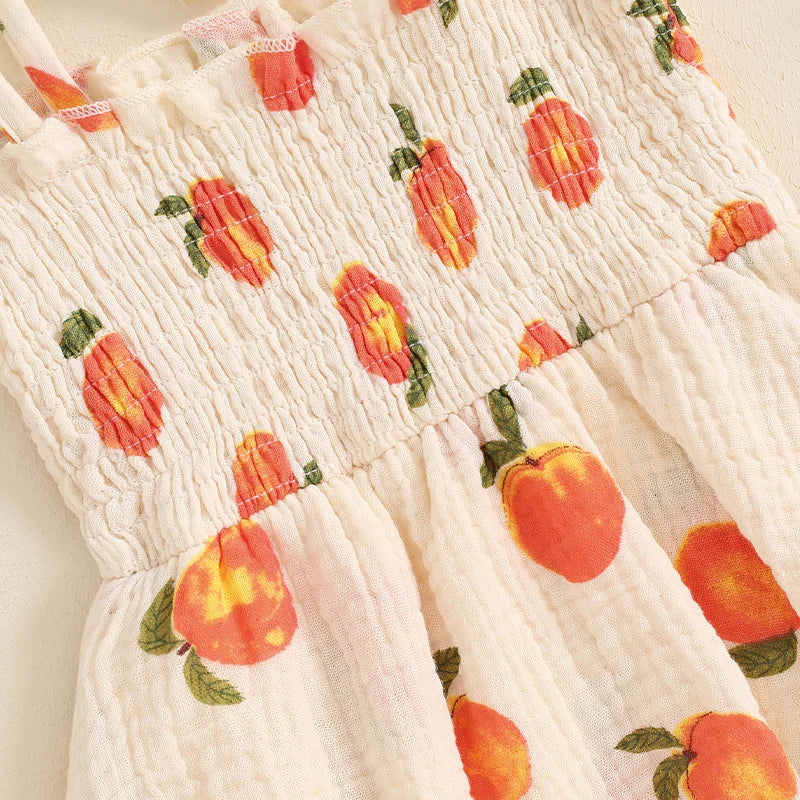 Baby Girl Peach Romper with Headband