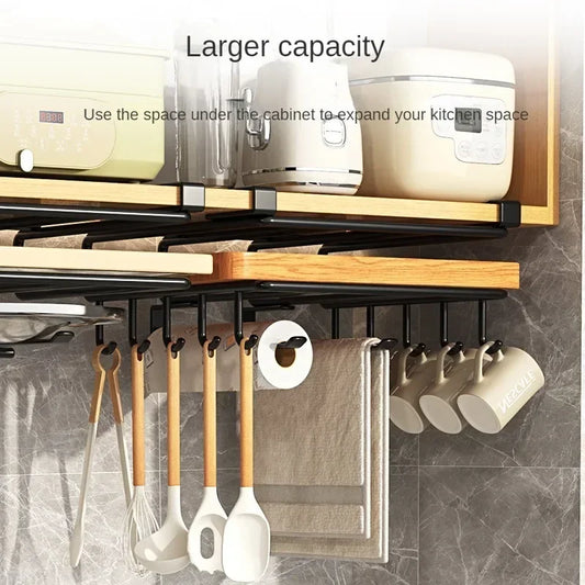 Kitchen Hanging Organizer Rack with Hooks