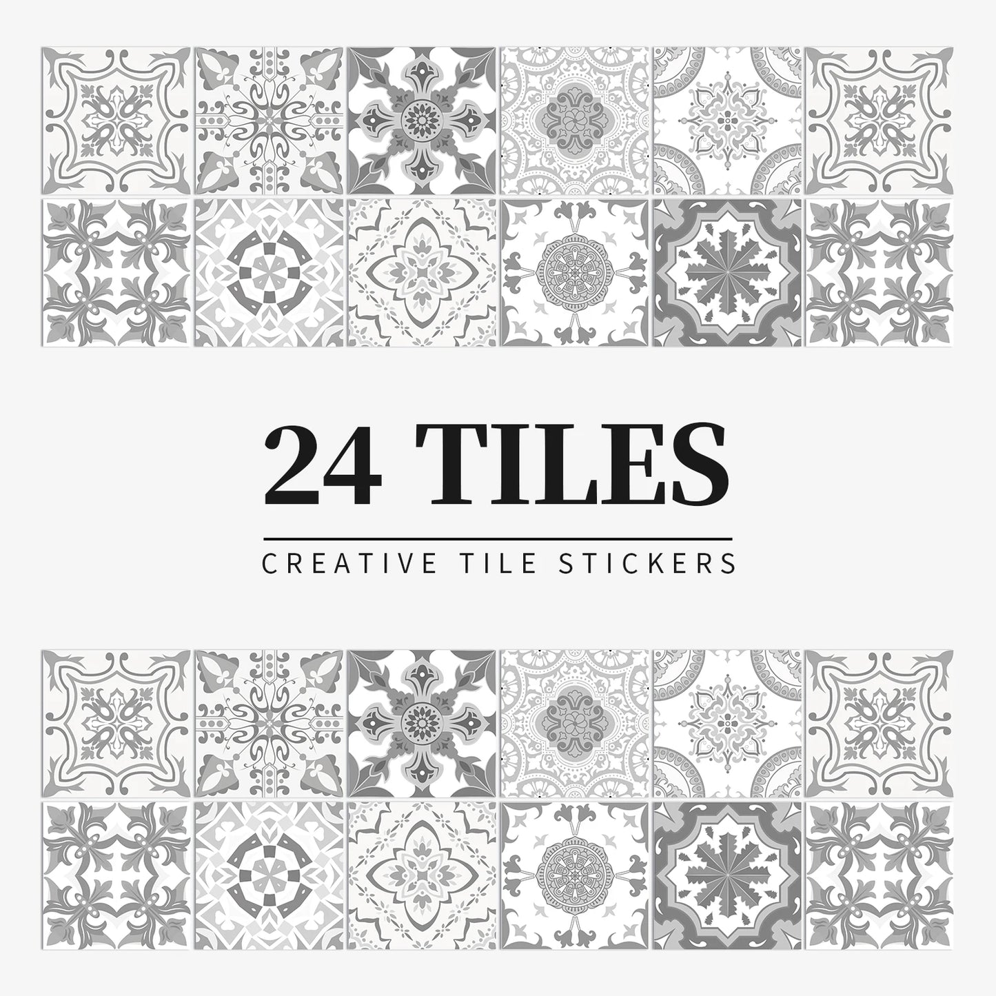 24 PCS PVC Tile Stickers Waterproof
