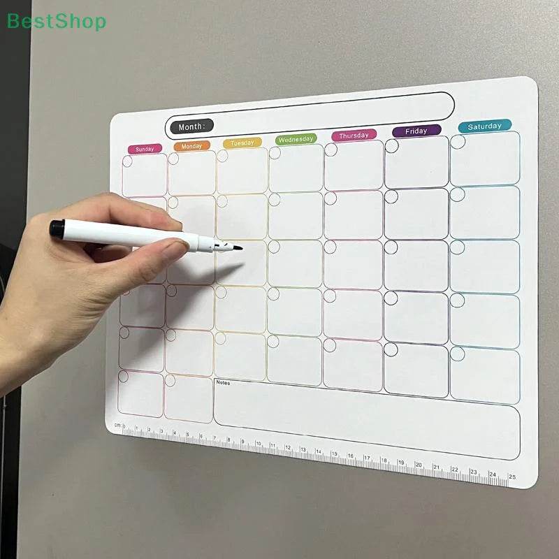 ★★★Magnetic Calendar Sticker, Refrigerator Magnet,Soft Note Message Board,Monthly And Weekly Planner - My Chroma Cart