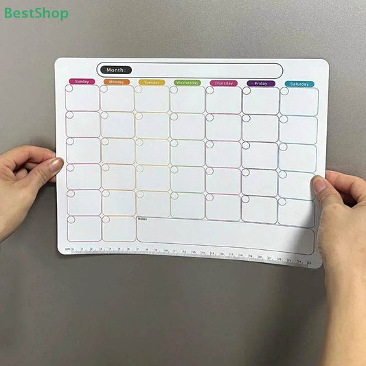 ★★★Magnetic Calendar Sticker, Refrigerator Magnet,Soft Note Message Board,Monthly And Weekly Planner - My Chroma Cart