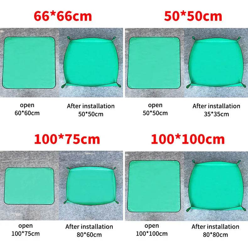 Waterproof Plant Pot Mat, Indoor Garden Mat With Work Gloves, Foldable Houseplant Succulent Pot Mat, Indoor Plant Mat, Portable - My Chroma Cart