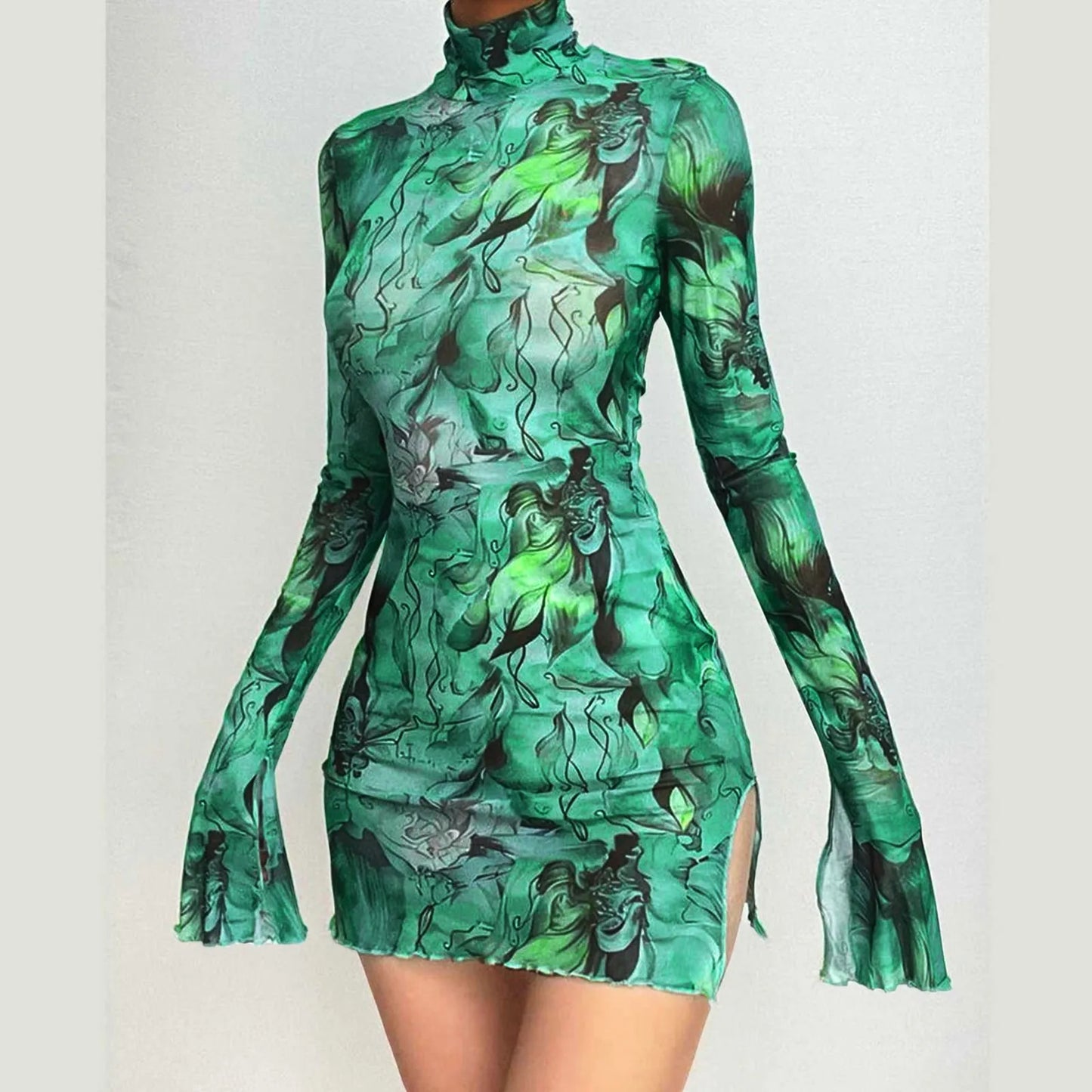 Women’s Y2K Mesh Vintage Dress