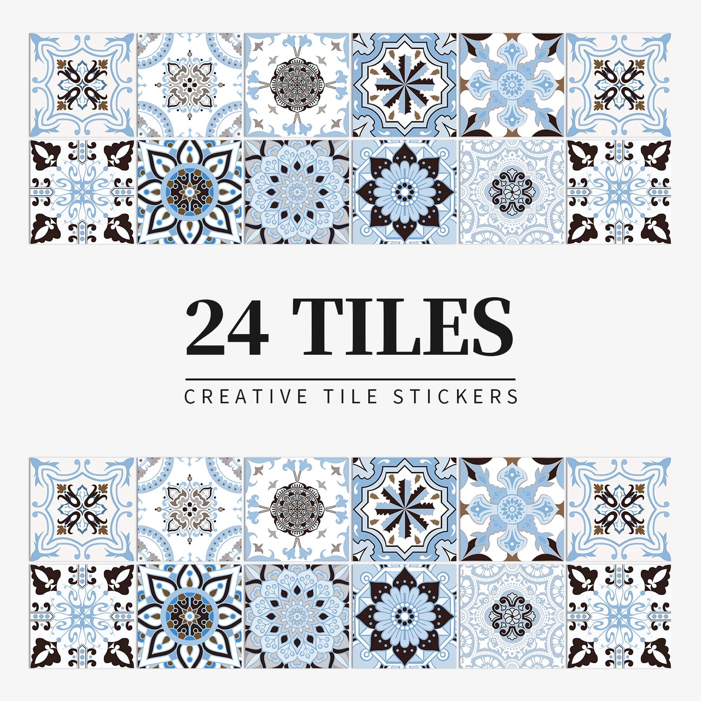24 PCS PVC Tile Stickers Waterproof