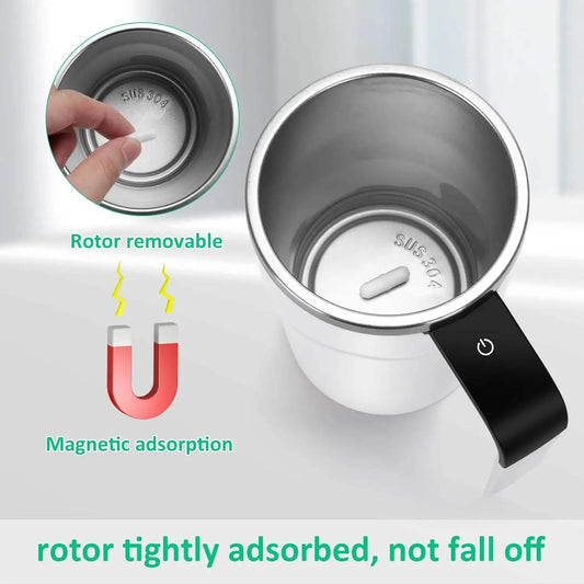 Automatic Self Stirring Magnetic Mug Coffee Self Mixing Mug USB Rechargeable Smart Thermal Cups with LCD Screen Food Safe Mug - My Chroma Cart