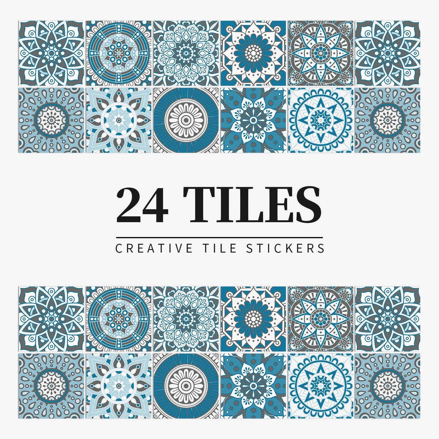 24 PCS PVC Tile Stickers Waterproof