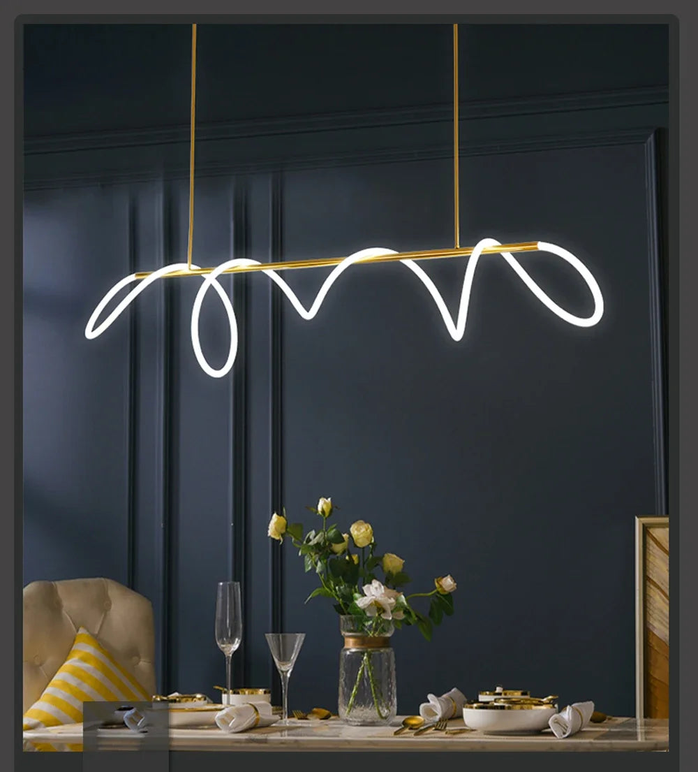 Nordic Gold LED Chandelier Dining Light