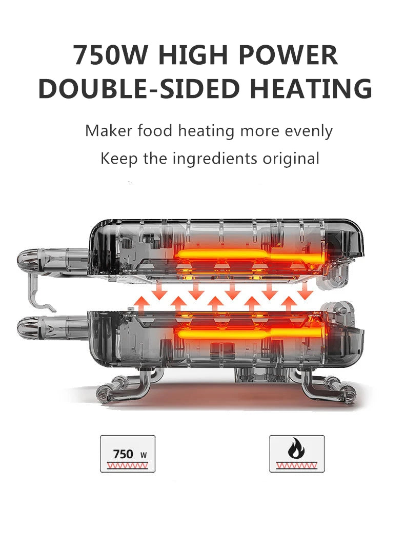 6-Hole Hot Dog Maker Breakfast Machine