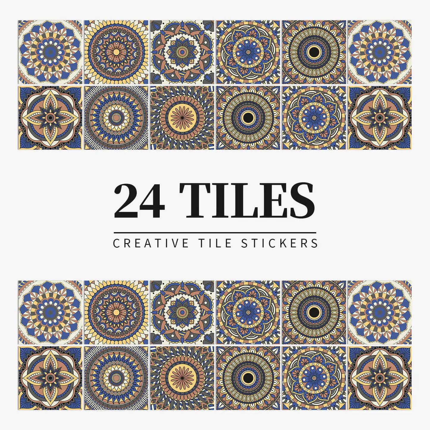 24 PCS PVC Tile Stickers Waterproof