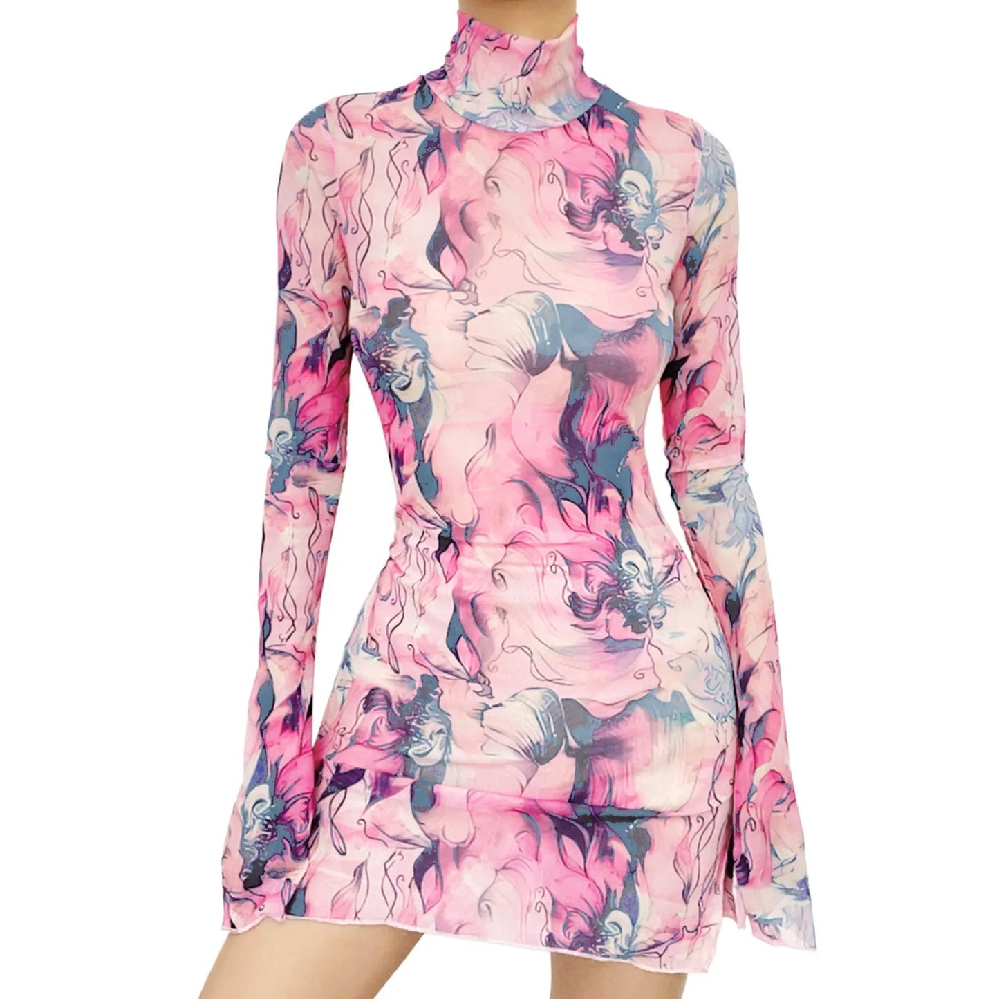 Women’s Y2K Mesh Vintage Dress