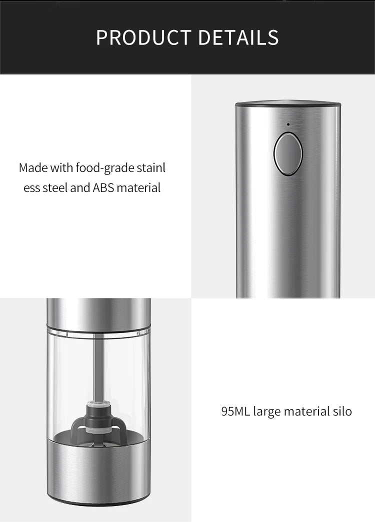 USB Rechargeable Electric Pepper Grinder