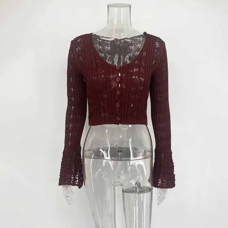 Tuularose Knitted V-Neck Top