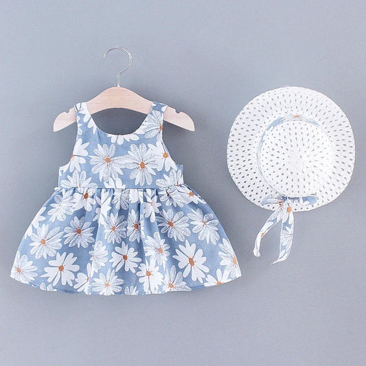Girls Summer Floral Princess Dress