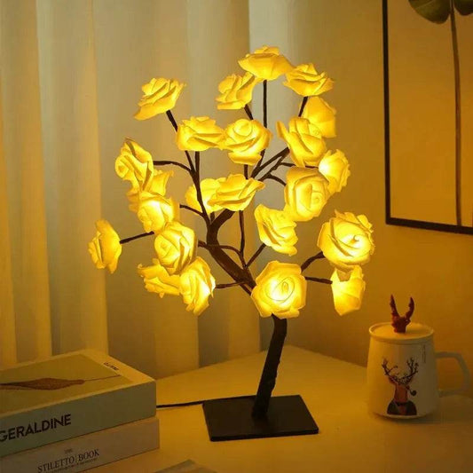 Rose Tree Lamp, USB Powered LED Light Flower Night Light for Home Decoration Outdoor Parties Weddings Gift - My Chroma Cart