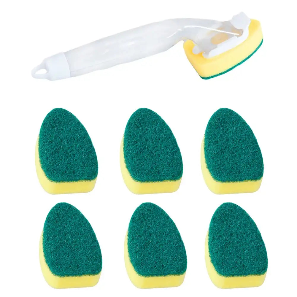 Dish Wand Soap Cleaning Brush Set Replacement Sponge Refill Liquid Washing Home Kitchen Sink Scrubber Cleaning Cleaning Tool