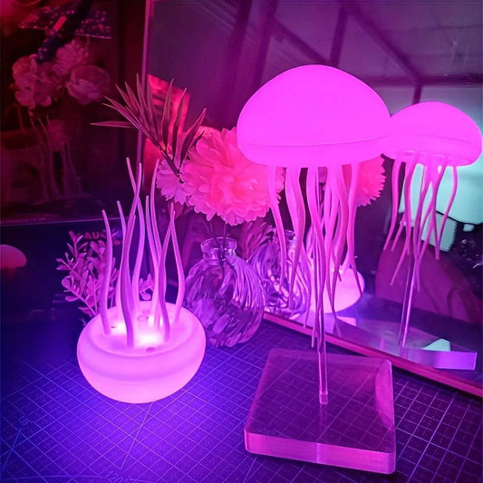 Bionic Jellyfish Night Light,USB Rechargeable with Voice Control,Dancing Tentacles,5 RGB Gradient,Floating Lamp,Bedroom Decor - My Chroma Cart