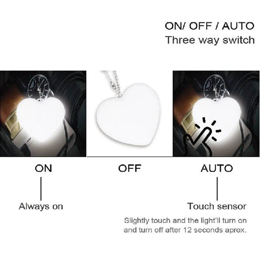 LED Handbag Light Bag Lamp Heart Round Shaped Touch Sensor Purse Light with Keychain Gifts for Women, Mother, Friends - My Chroma Cart