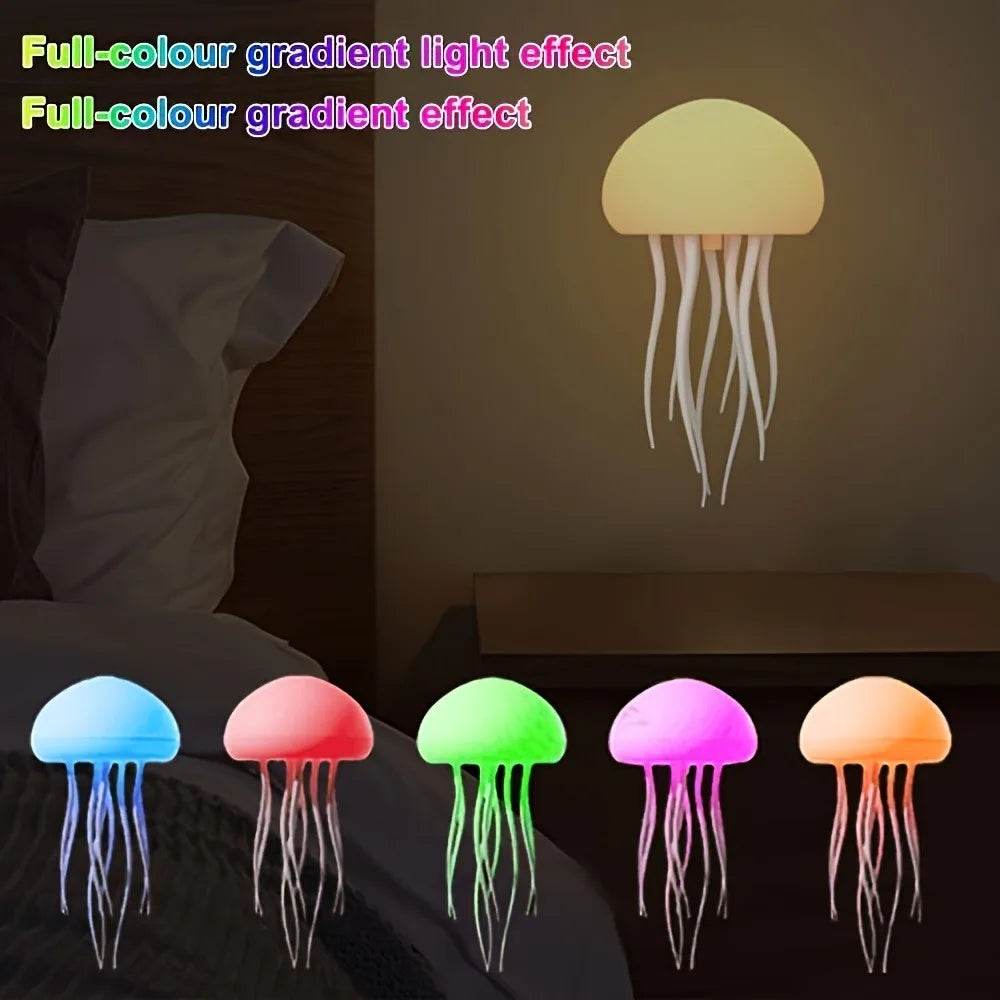 Bionic Jellyfish Night Light,USB Rechargeable with Voice Control,Dancing Tentacles,5 RGB Gradient,Floating Lamp,Bedroom Decor - My Chroma Cart