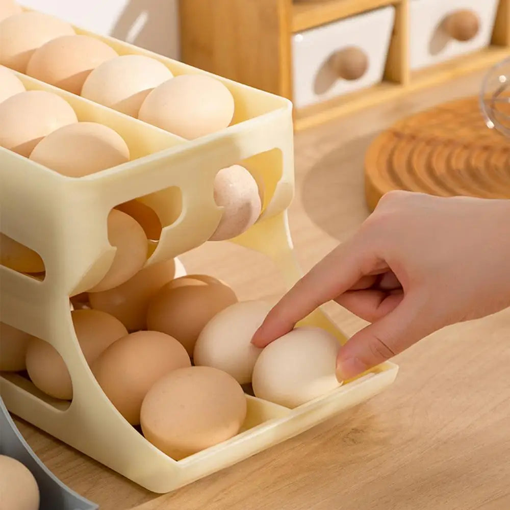 Automatic Rolling 3-Tier Egg Dispenser