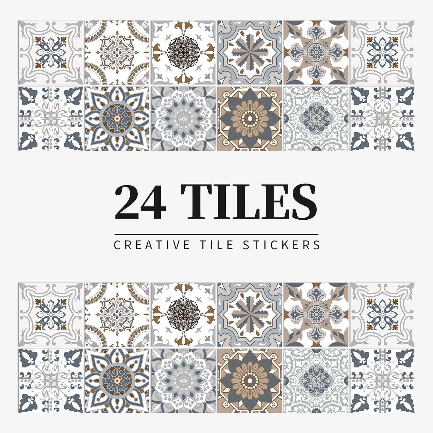 24 PCS PVC Tile Stickers Waterproof