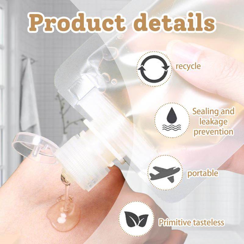 12 Counts Reusable Plastic Pouches, Squeeze Bulk Pouches, Clear Juice Drink Bags for Adults Travel Beverage - My Chroma Cart