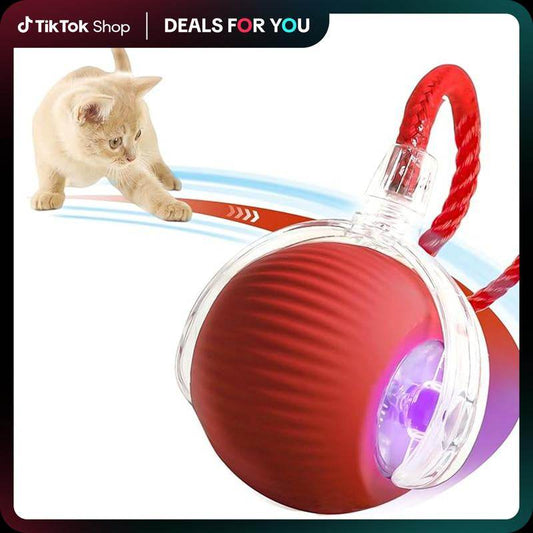 Interactive Cat Toy Ball: Automatically Rolling Electric Ball, Suitable for Indoor Cats/Dogs, Brings the Fun of Chasing Tails. Motion Sensing, Keeps Pets Busy and Enjoys Rich Sports Stimulation. Great Pet Gifts/Supplies. - My Chroma Cart