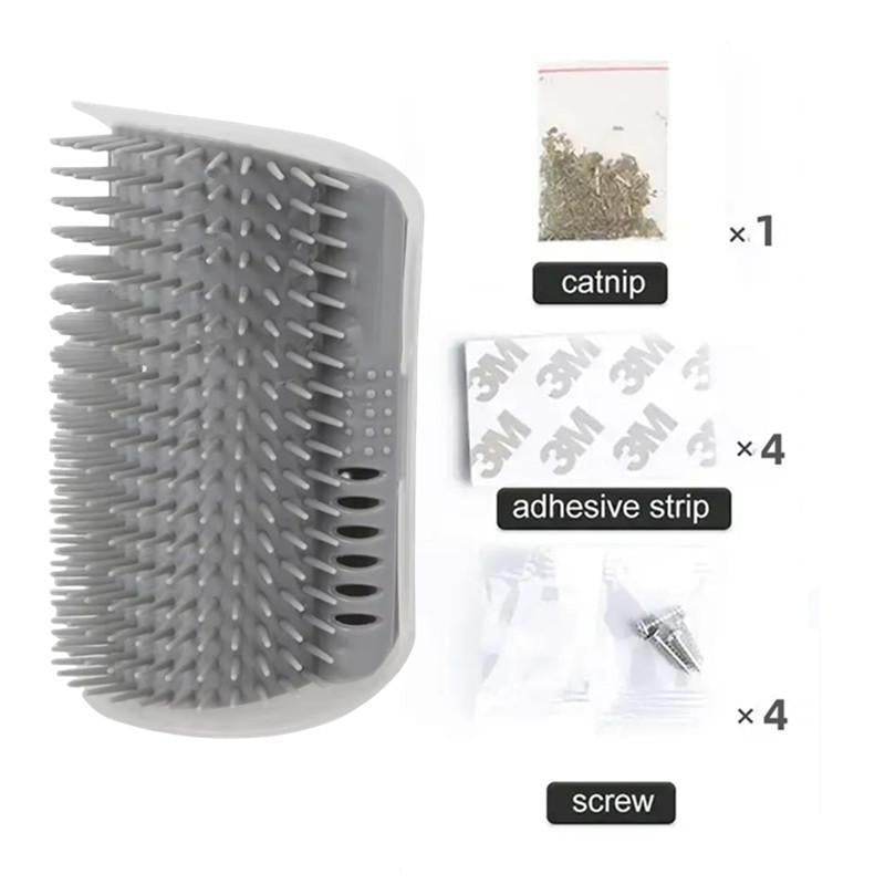 Pet Self Grooming Brush, Cat Corner Massage Comb, Cat Scratcher, Pet Back Massager, Wall Corner Cat Scratching Brush, Pet Stuff - My Chroma Cart
