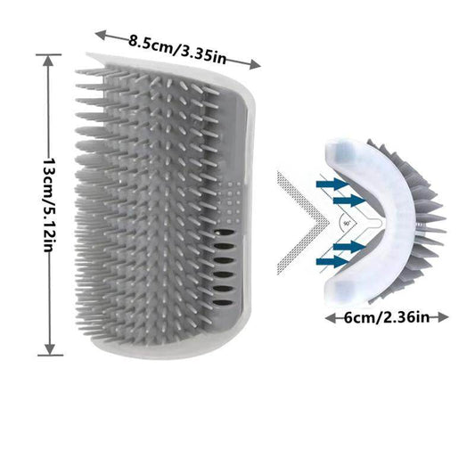 Pet Self Grooming Brush, Cat Corner Massage Comb, Cat Scratcher, Pet Back Massager, Wall Corner Cat Scratching Brush, Pet Stuff - My Chroma Cart