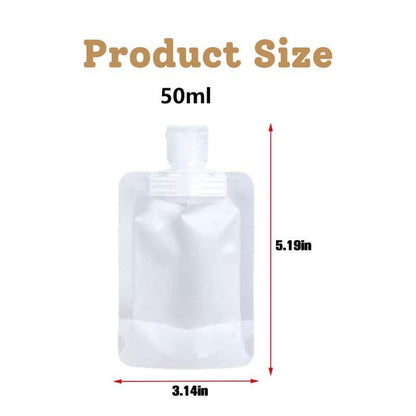 12 Counts Reusable Plastic Pouches, Squeeze Bulk Pouches, Clear Juice Drink Bags for Adults Travel Beverage - My Chroma Cart