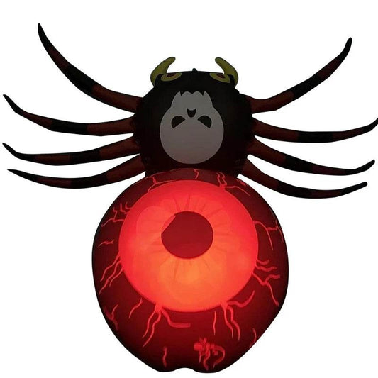 Halloween Decorations PVC Inflatable Spider LED Glow in the Dark Spider Balloon Halloween Party Supplies Yard Scary Ornaments - My Chroma Cart