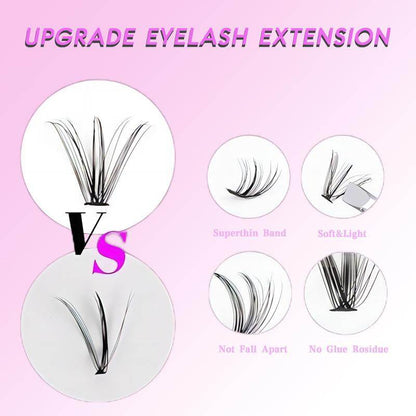 Eyelash Extension Kit 320Pcs, Eyelash Tufts Eyelash Extension Kit - D Curl 9-16Mm Mix 40D Single Eyelash Kit, DIY Personal Eyelash Cluster Kit, Eyelash Gluing & Sealing, Eyelash Extensions, Eyelash Applicator Tool for Home False Eyelash Cluster Kit - My Chroma Cart