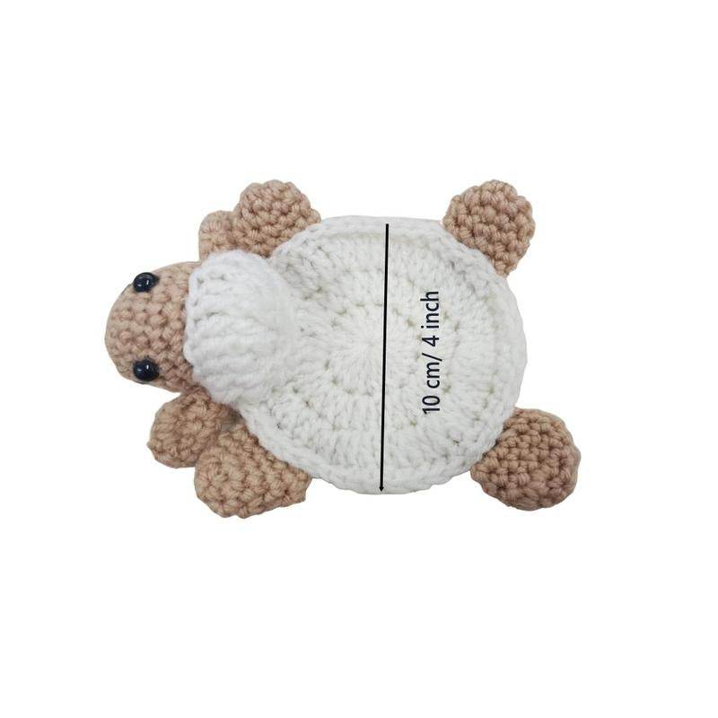 Cute Animal Design Tea Coaster, 1 Count Handmade Crochet Insulated Table Protector, Kitchen Accessories, Summer for Gift, Tableware - My Chroma Cart