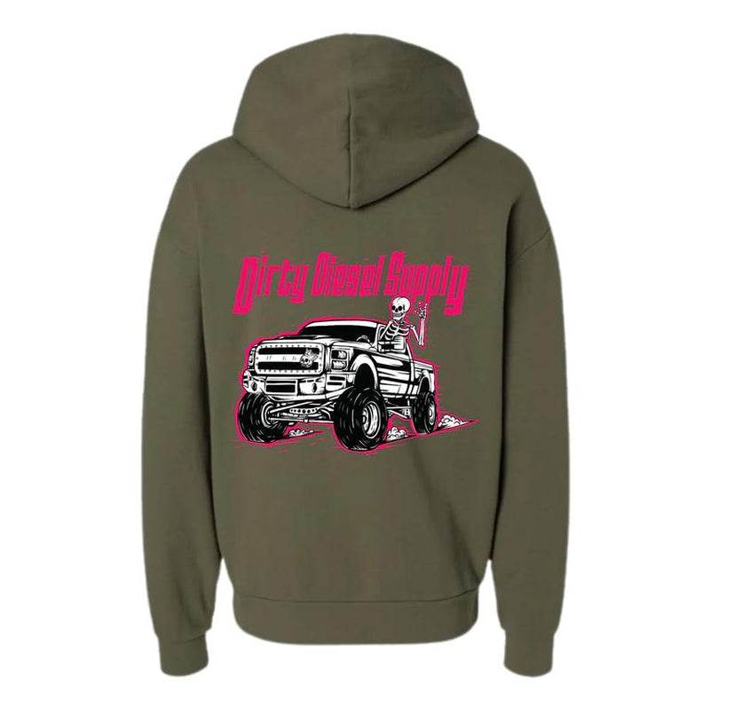 Dirty Diesel Supply 2011-2016 Ford F250 6.7 Red Powerstroke Hooded Sweatshirt - My Chroma Cart