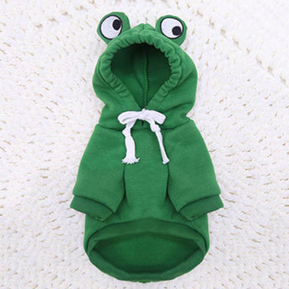 Green Fun Design Dog Hoodie - Cute Frog Pet Sweater For Small And Medium Dogs - Christmas Gift - My Chroma Cart