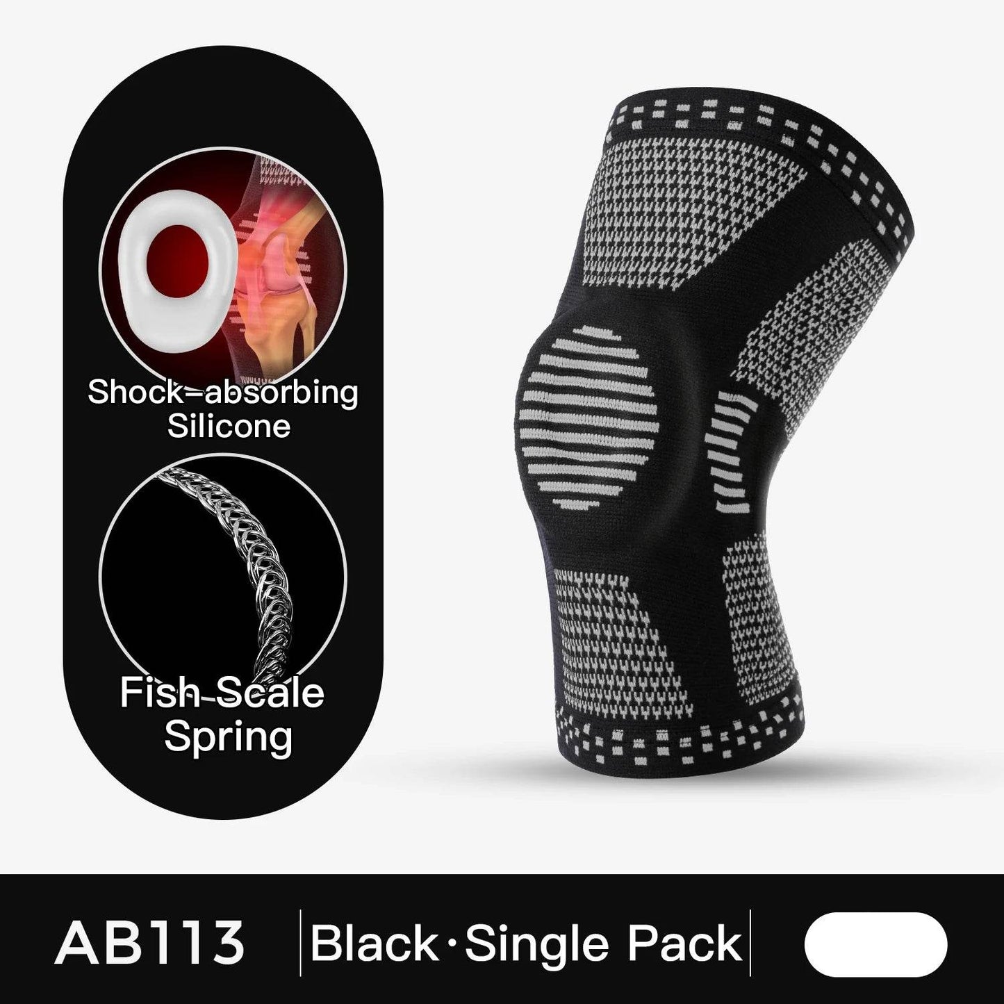 1PC Orthopedic Knee Pad Knee Brace Support Joint Pain Relif Patella Protector Adjustable Sport Kneepad Guard Meniscus Ligament - My Chroma Cart